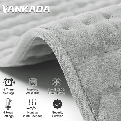 Heating Pad Electric Heat Pad, Hot Heated Pad,Moist Heat Heating Pad Moist and Dry Heat,Multiple Temp and Timer Settings 🍁 All In One Marketplace Canada