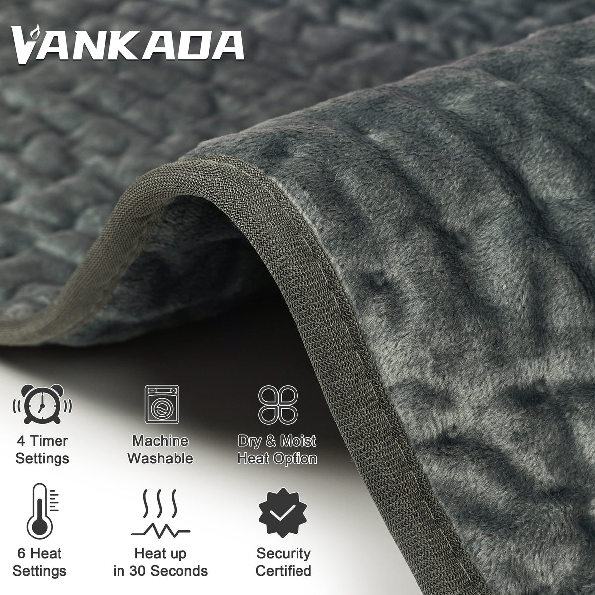Heating Pad Electric Heat Pad, Hot Heated Pad,Moist Heat Heating Pad Moist and Dry Heat,Multiple Temp and Timer Settings (Gray green, 24"X12") 🍁 All In One Marketplace Canada