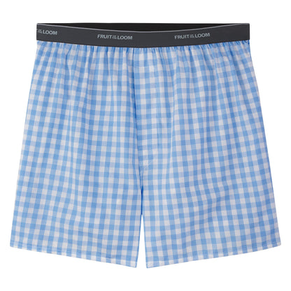 Fruit of the Loom Men's 5 Pack Exposed Waistband Assorted, Blues Boxer, Size Large 🍁 All In One Marketplace Canada