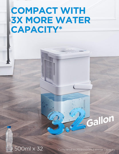 Midea Cube 20 Pint Dehumidifier for Basement and Rooms at Home for up to 1,500 Sq. Ft., Smart Control, Works with Alexa (White), Drain Hose Included, ENERGY STAR 2025 🍁 All In One Marketplace Canada