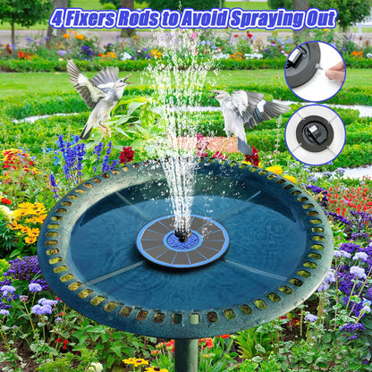 SZMP Solar Fountain Upgrade, 3.5W Solar Powered Bird Bath Fountains with Flower, Outdoor Water Feature Solar Fountain Pump with 7-in-1 Nozzles, 4 Fixed Pipes for Humingbirds, Birdbath, and Garden 🍁 All In One Marketplace Canada