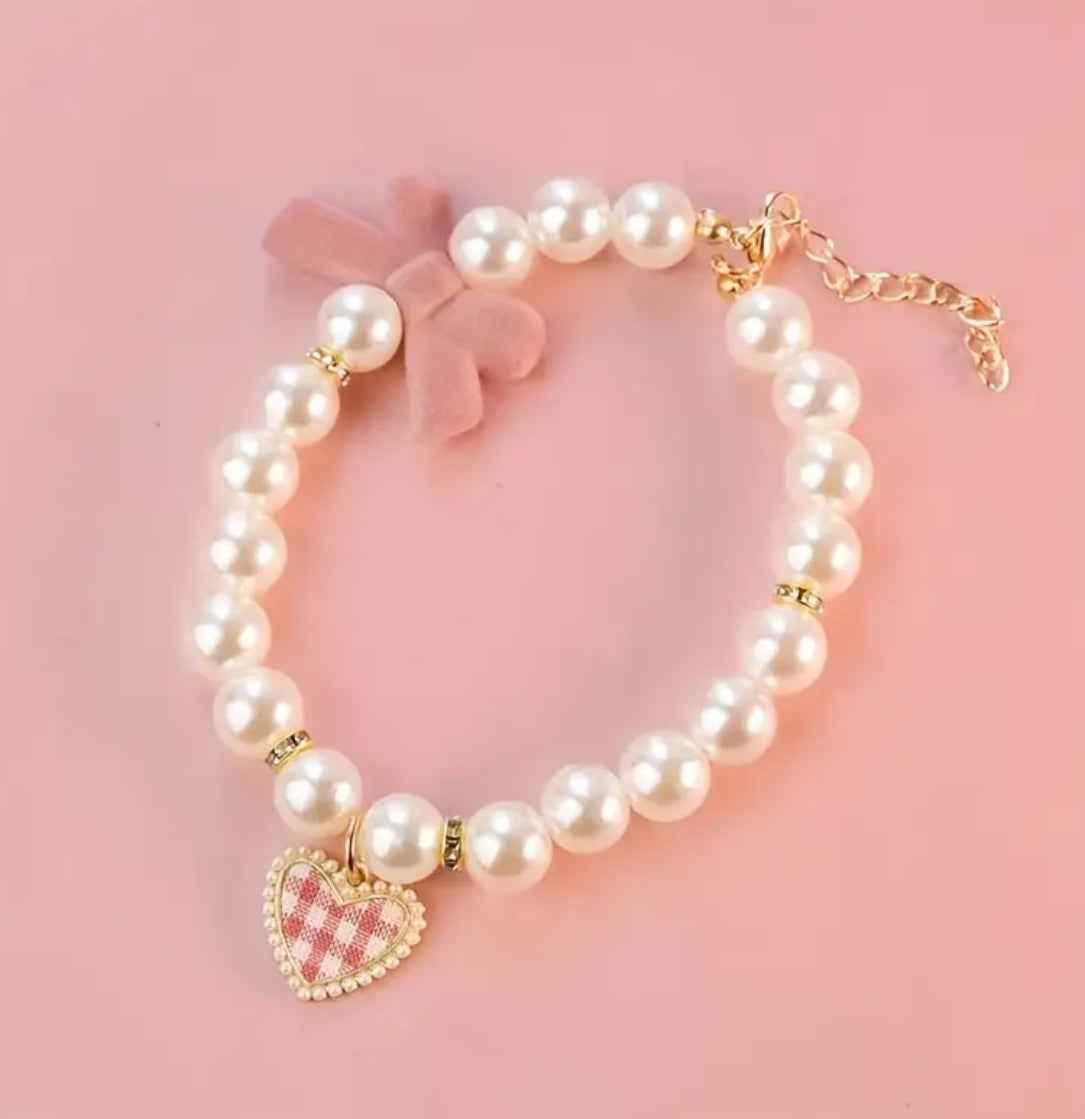 Latoya Dog Collar | Pearl Style Dog Collar