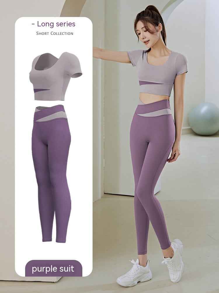 Women’s One-Piece Workout Suit – Chest-Pad Top & Pants Fitness Activewear