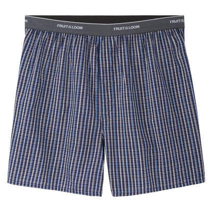 Fruit of the Loom Men's 5 Pack Exposed Waistband Assorted, Blues Boxer, Size Large 🍁 All In One Marketplace Canada