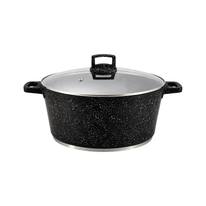 24cm Granite Non-Stick Casserole Pot with Lid – 4.5L, Induction Ready - UAKEEN - 1 Piece