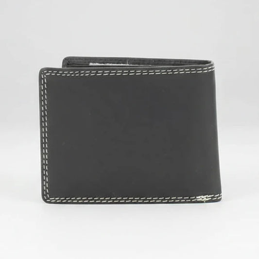 Men’s Cow Leather Wolf Embossed Bifold Wallet