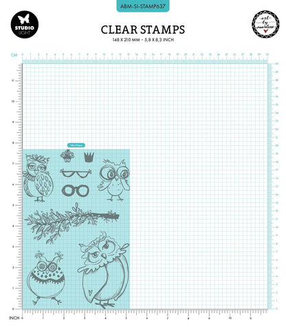 ABM Clear Stamp Owlicious Signature Collection 148x210x3mm 9 PC nr.637