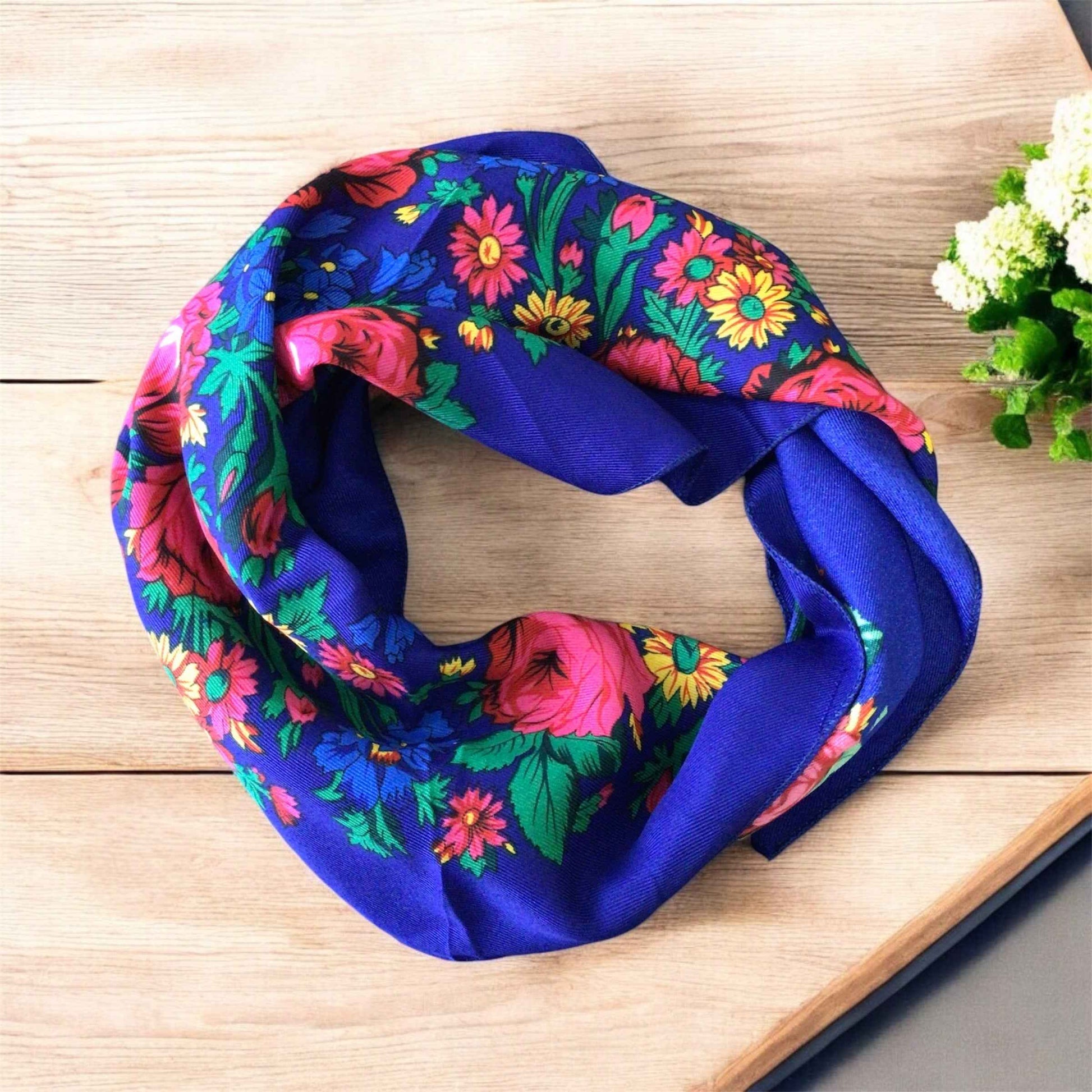 Midnight Blue Kokum Scarf