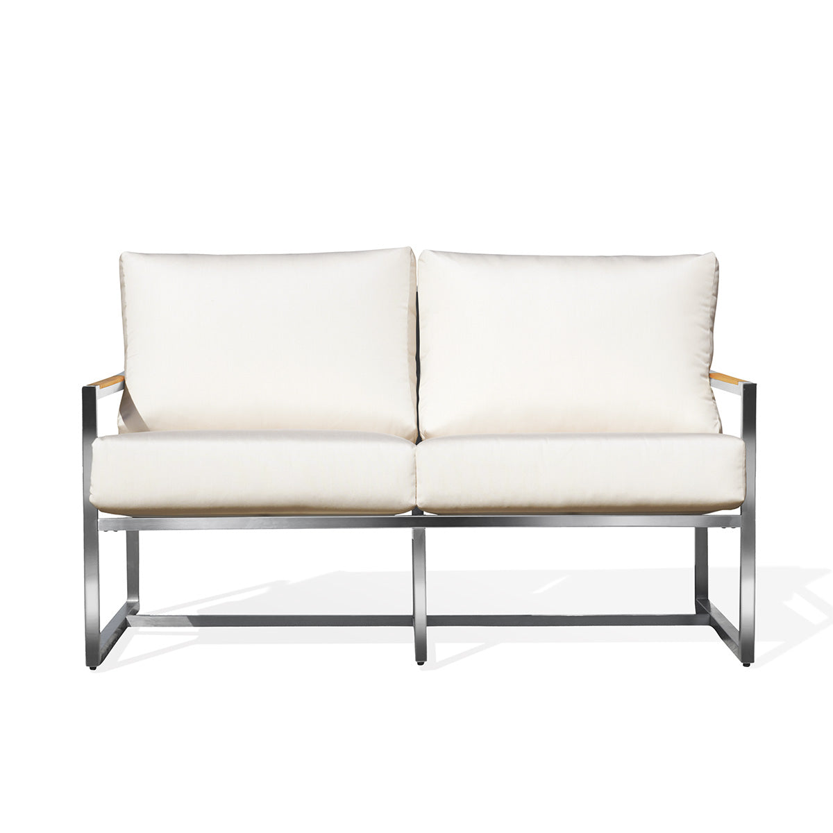 Acacia Stainless Steel Loveseat with Sunbrella® Cushions - AURABAGS SHOP