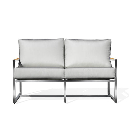 Acacia Stainless Steel Loveseat with Sunbrella® Cushions - AURABAGS SHOP