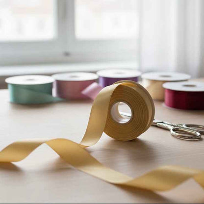 30 Meter Double Face satin goldenRibbon Roll #614
