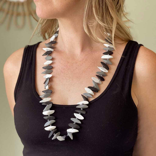 Resin Slice Bead Necklace