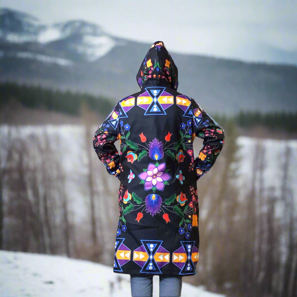 OLDTRIBES™ Pink Floral Long Coat
