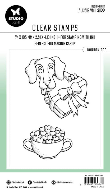 BL Clear Stamp Bonbon Dog By Laurens 105x74x3mm 2 PC nr.354