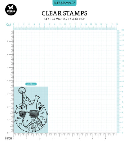 BL Clear Stamp Party Giraffe Essentials 90x67x3mm 1 PC nr.407