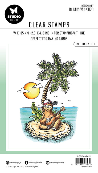BL Clear Stamp Chilling Sloth By Laurens 91x63x3mm 1 PC nr.459