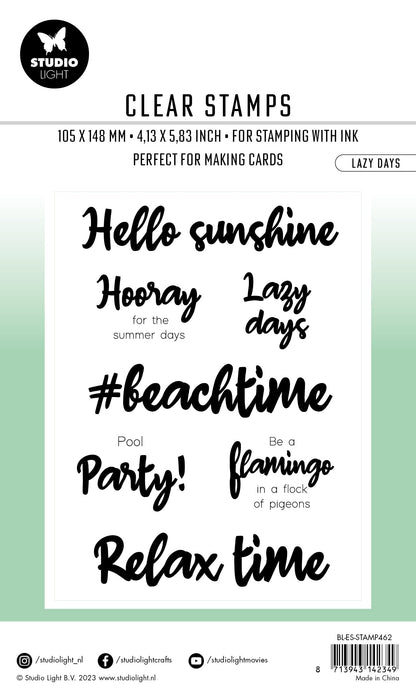 BL Clear Stamp Lazy Days By Laurens 131x90x3mm 7 PC nr.462
