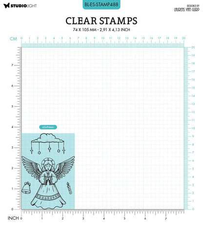 BL Clear Stamp Dear Angel By Laurens 89x64x3mm 4 PC nr.488