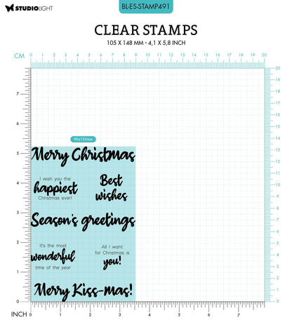 BL Clear Stamp Best Wishes By Laurens 131x90x3mm 7 PC nr.491