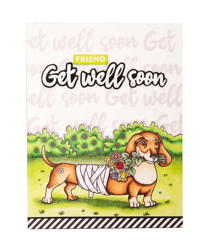 BL Clear Stamp Flower Dog By Laurens 89x64x3mm 1 PC nr.567