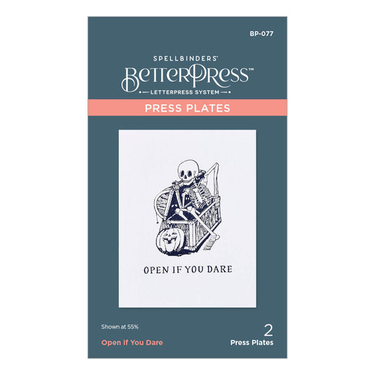 Open if You Dare Press Plates from the Betterpress Halloween Collection