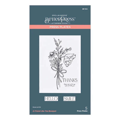 A Friend Like You Bouquet Press Plate from the Pressed Posies Collection
