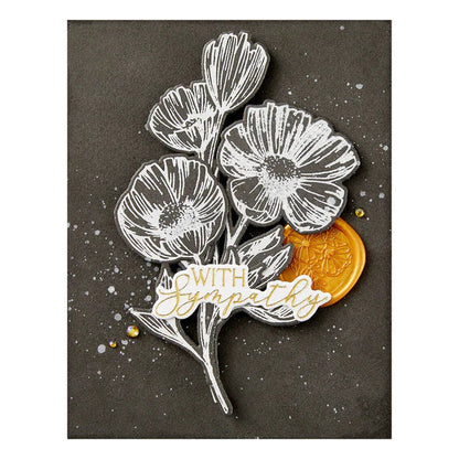 Flower Stems Press Plate & Die Set from the  Pressed Posies Collection