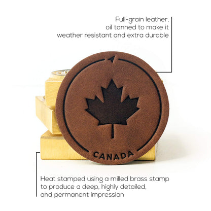 Maple Leaf Leather Patch Trucker Hat
