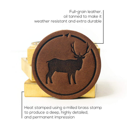 Elk Leather Patch Trucker Hat