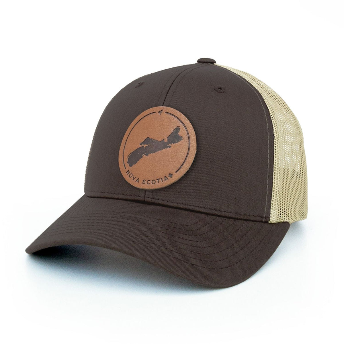 Nova Scotia Leather Patch Trucker Hat