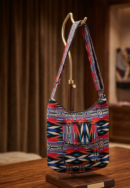 OLDTRIBES™ Red and Turquoise Crossbody Bag