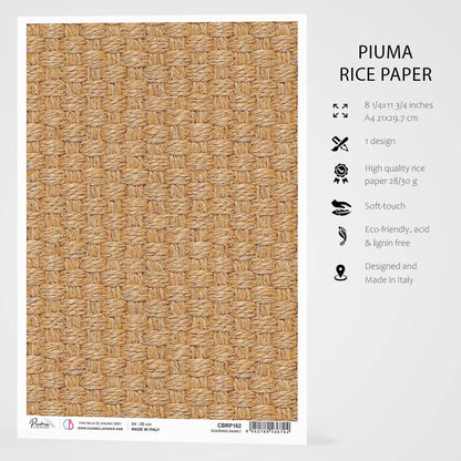 Ciao Bella Rice Paper A4 Seagrass Basket