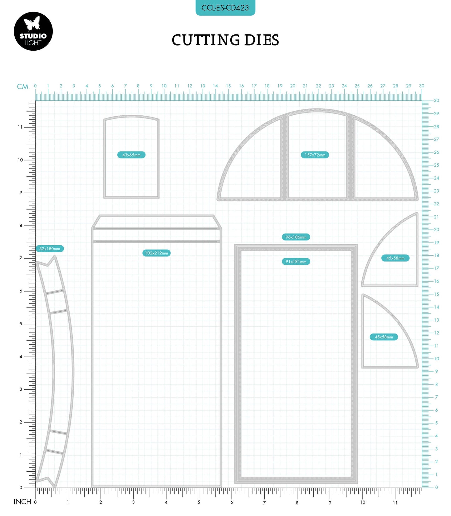 CCL Cutting Die Slimline Shadowbox Essentials 212x142x1mm 1 PC nr.423