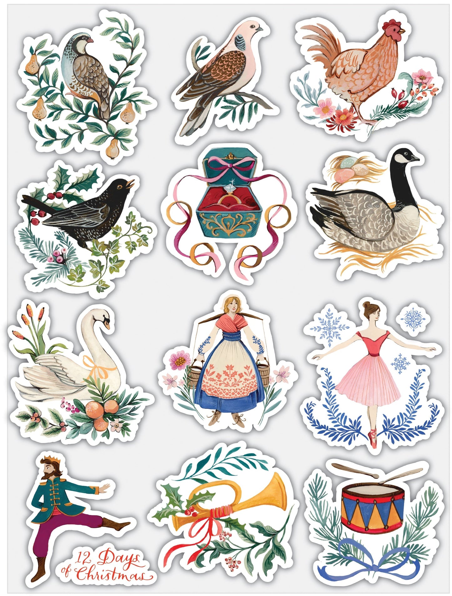 Craft Consortium 12 Days Of Christmas - 6x8 Stamp Set