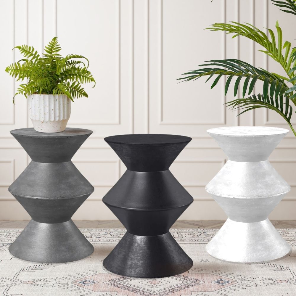 Charlie Beton Terrazzo Mid-Century Beistelltisch