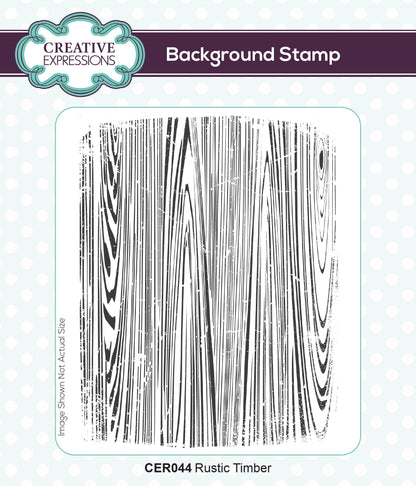 Creative Expressions Rustic Timber 5 3/4 in x 4 I/2 in Rubber Stamp