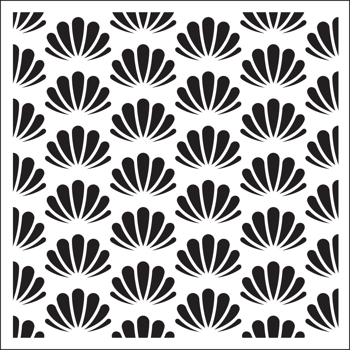 Creative Expressions Sue Wilson Seashells  6 in x 6 in Stencil
