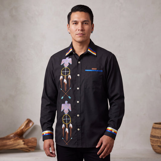 Embroidered Ribbon Shirt (Eagle)