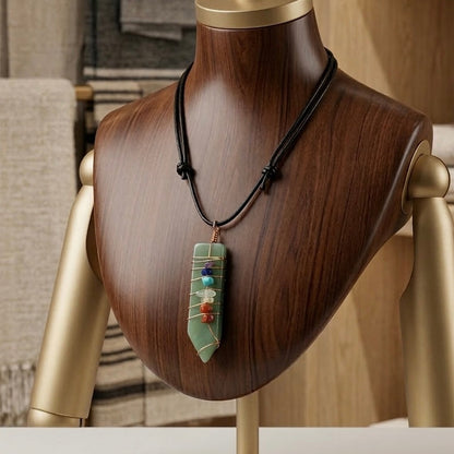 Natural Sword Chakra Unisex Aqua Marin Pendant