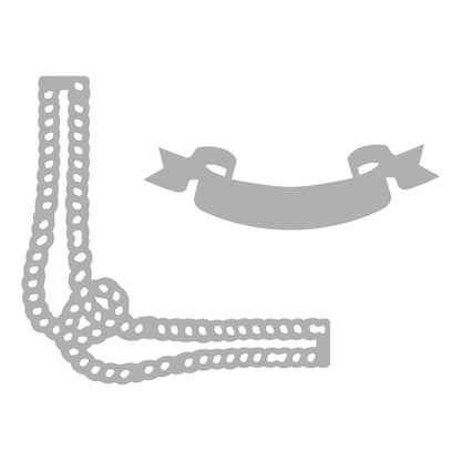 Couture Creations Seaside Girl Rope & Banner Mini Die Set