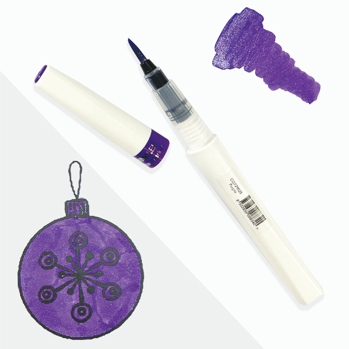 Winkles Shimmer Glitter Pen Set – 12 colours in carry case (holds 24 pens)