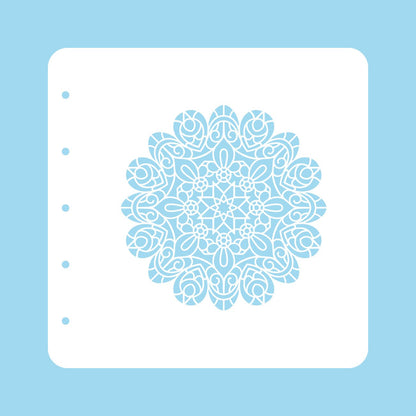 Stencil A6 For Magnetic Colour Set Christmas Time Mandala