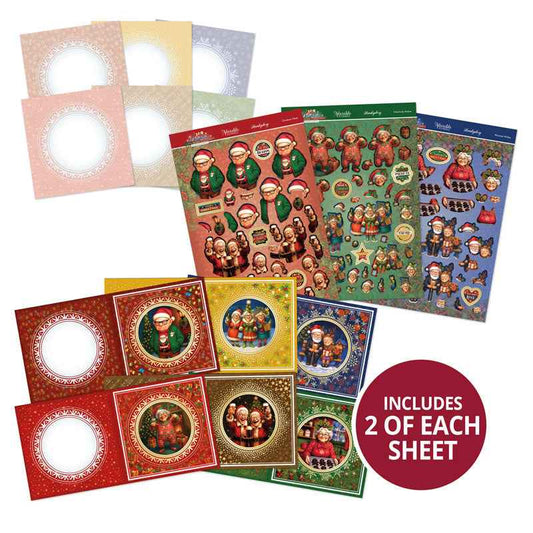 Delightful Golden Oldies Festive Fun Decoupage Card Kit