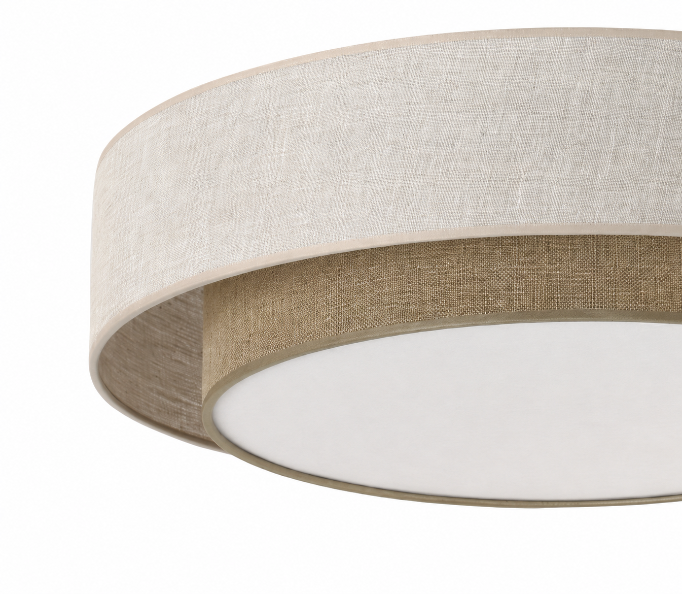 CALISTO JUTE Scandinavian Flush Mount Ceiling Light for Bedroom, Hallway & Living Room