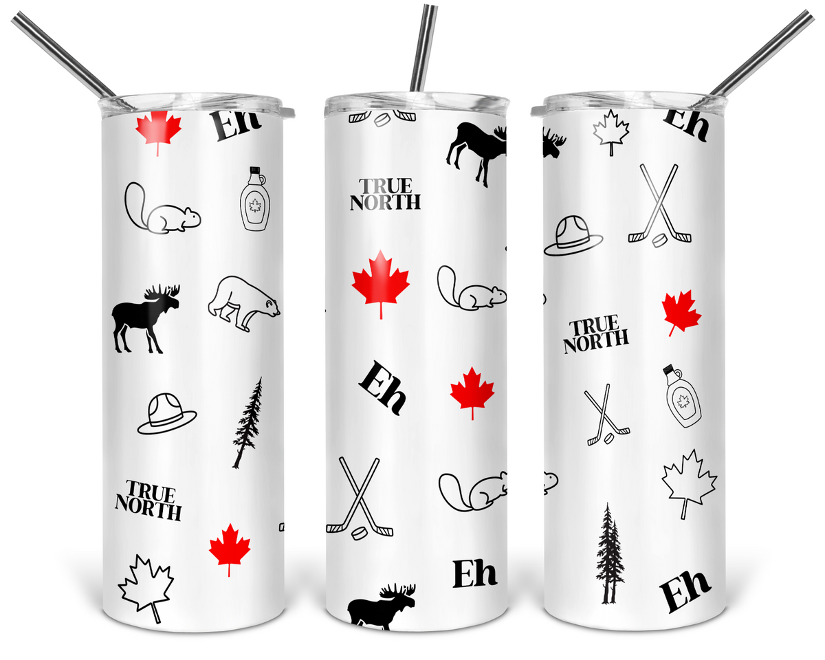 Canada Pattern Skinny Tumbler