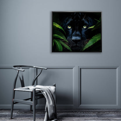 Wandbild - Seltener Schwarzer Jaguar - Wildlife Leinwand