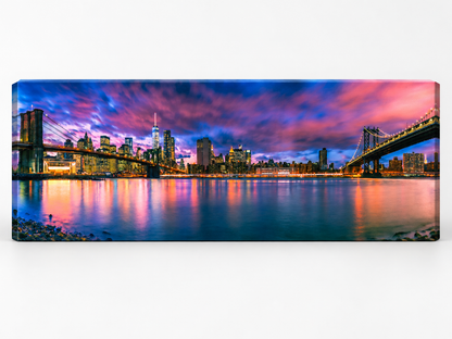 Wandbild Der East River und die Brooklyn Bridge – NY