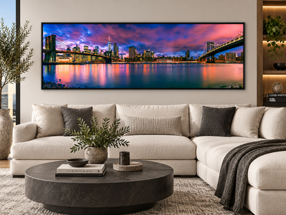Wandbild Der East River und die Brooklyn Bridge – NY