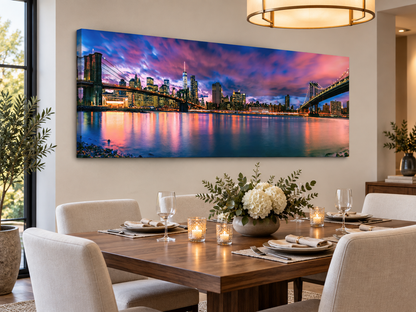 Wandbild Der East River und die Brooklyn Bridge – NY
