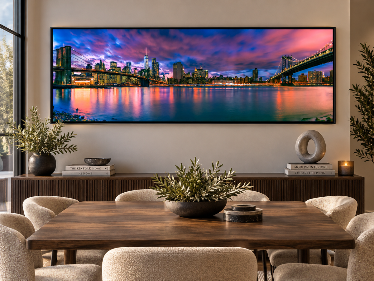Wandbild Der East River und die Brooklyn Bridge – NY